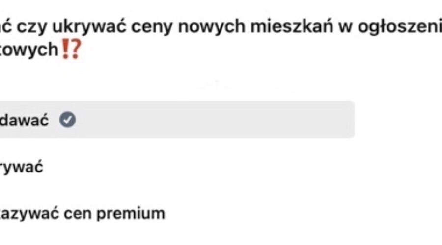 Ceny nowych mieszkań w ofertach na portalach internetowych. Powinny być widoczne czy ukryte i dostępne dopiero po kontakcie z handlowcem?