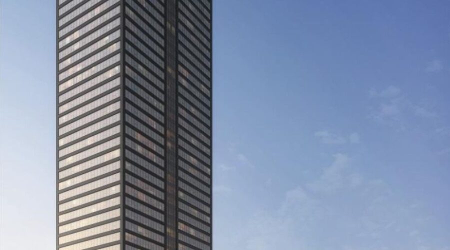 Wieża Liberty Tower przy skrzyżowaniu ul. Grzybowskiej i ul. Żelaznej w Warszawie